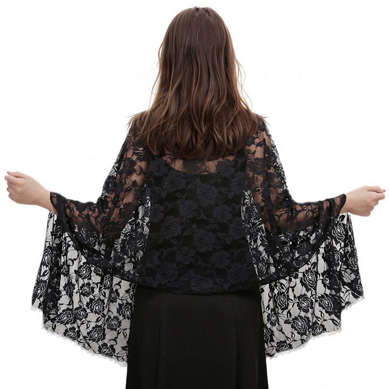 Summer Clothing Hijab - Sciarpa di pizzo rosa asciugamano lungo