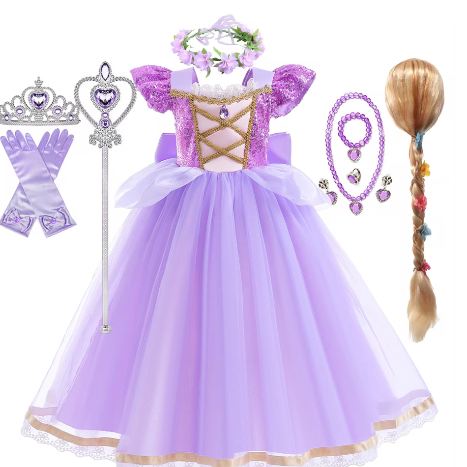 Summer Clothing For Kids Girls - Estate Rapunzal Ragazza Abito da principessa