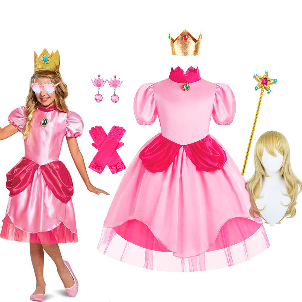 Summer Clothing For Kids Girls - Costume da principessa color pesca per