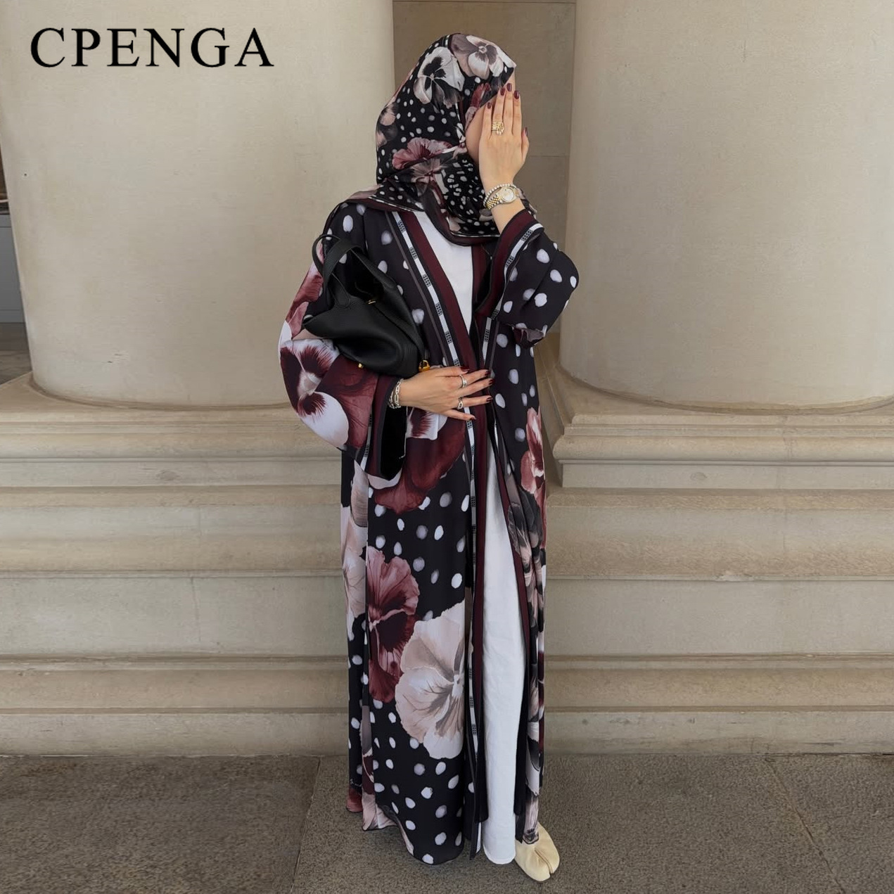 Summer Clothing Hijab - Abaya a due pezzi con stampa