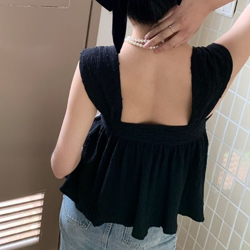 Camicette senza maniche Donna  - Crop Blouse Linen recensione e prezzo