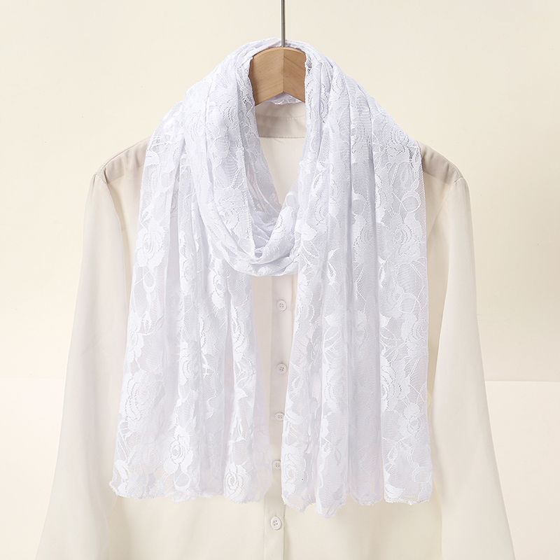 Sciarpa di pizzo rosa asciugam - Summer Clothing Hijab recensione e prezzo