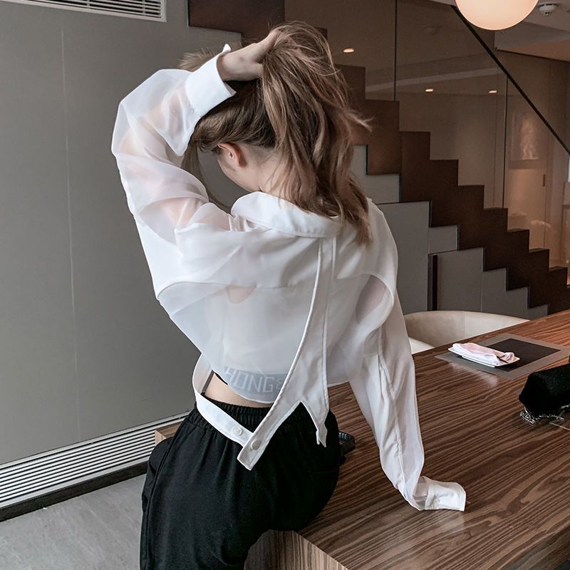 Camicie donna Retro Chic Patch - Crop Blouse Linen recensione e prezzo
