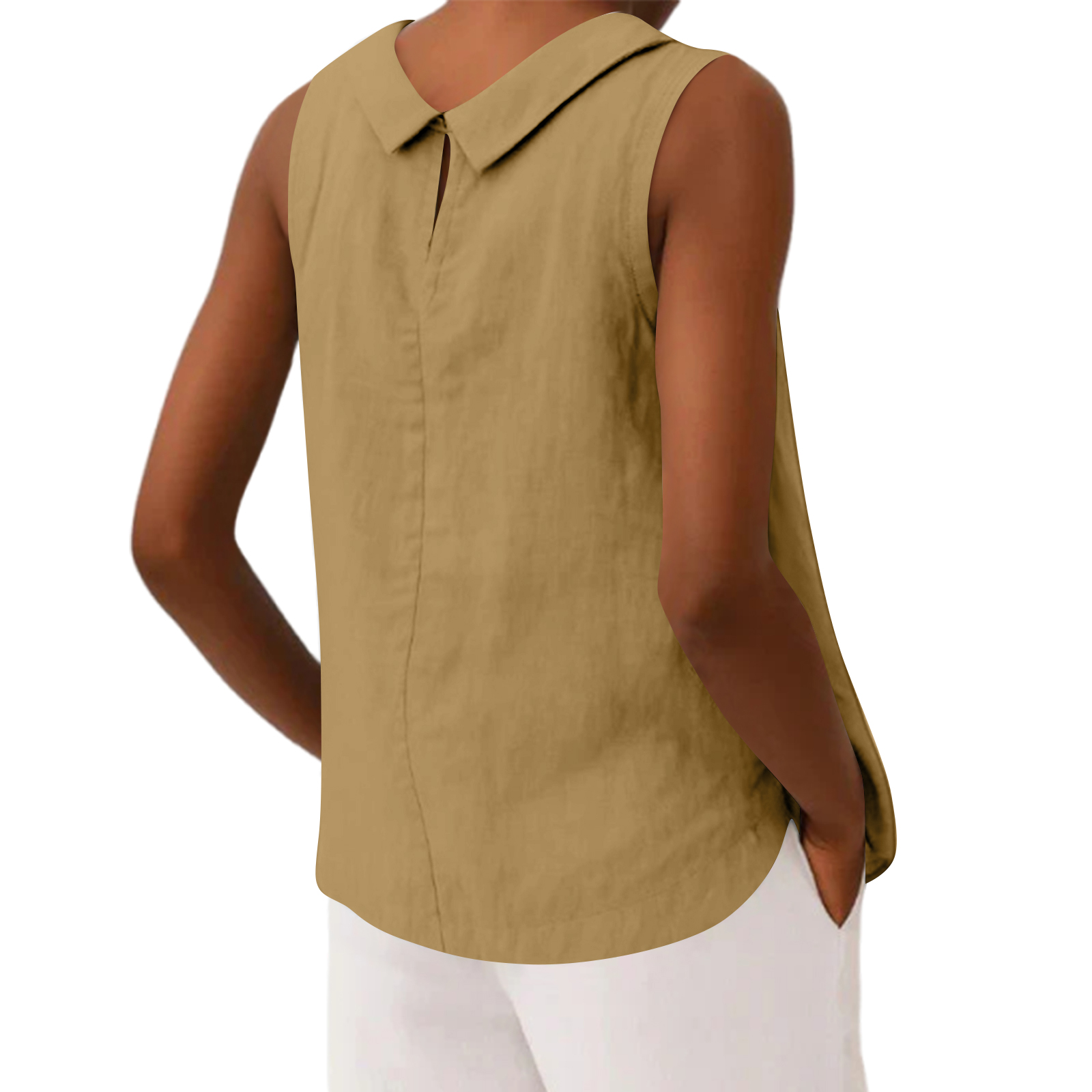 Top Senza Maniche in Cotone e  - Crop Blouse Linen recensione e prezzo