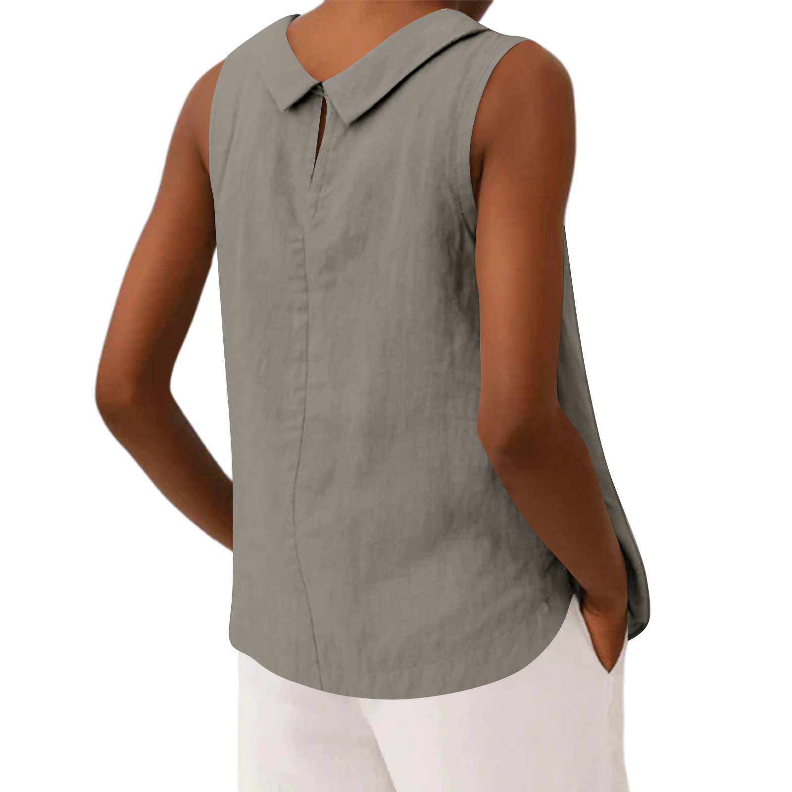 Top Senza Maniche in Cotone e  - Crop Blouse Linen recensione e prezzo
