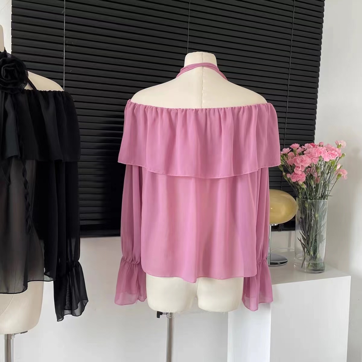 Camicette donna Slash Neck 3D  - Crop Blouse Linen recensione e prezzo